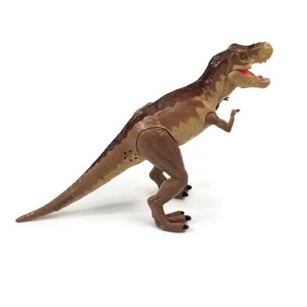DRAGON-I TOYS Tri-Color Brown Tyrannosaurus Rex Roaring Light Up Eyes Toy Figure
